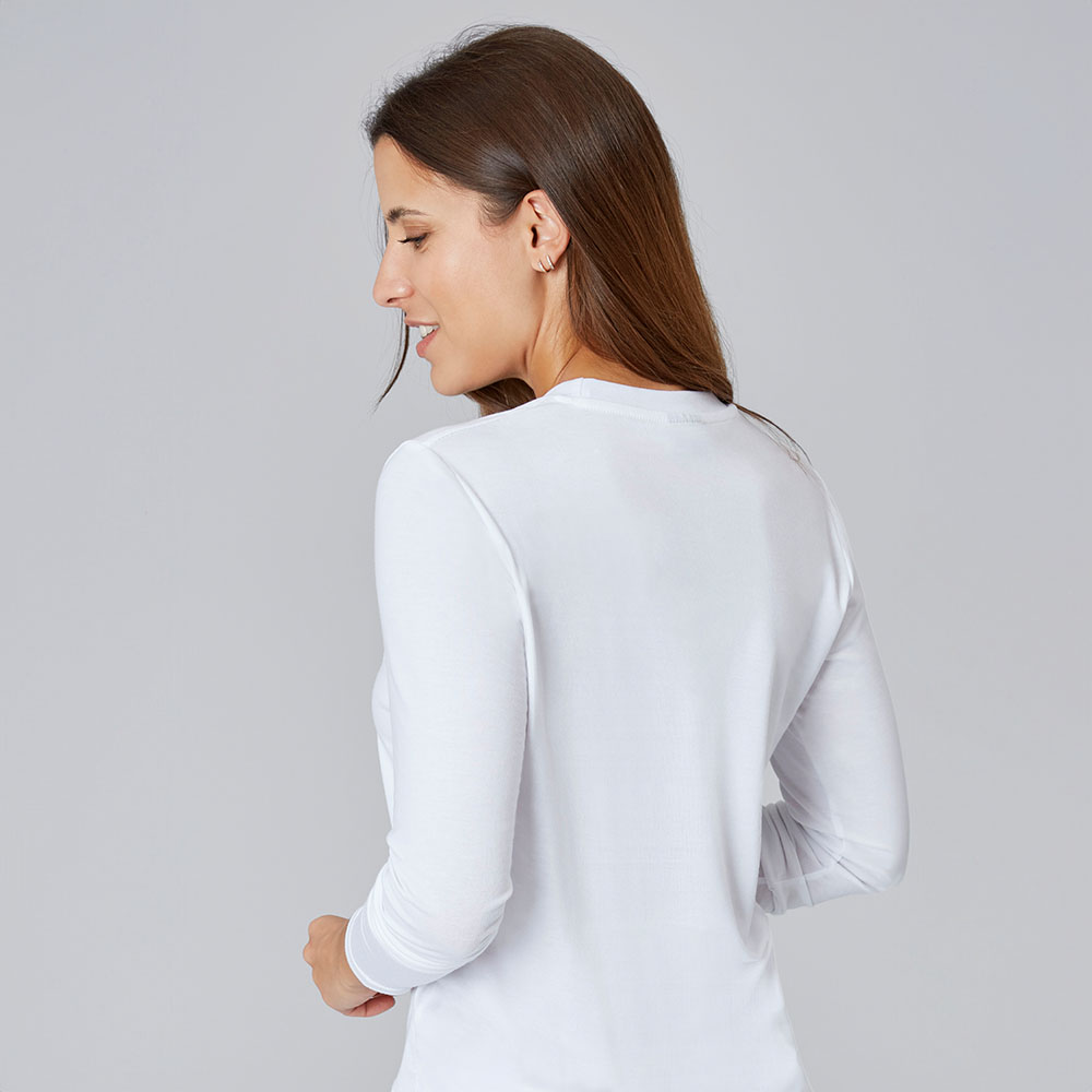 Rückansicht,Langarm-funktionsshirt,Rundhalsausschnitt,Atmungsaktiv,schnelltrocknend