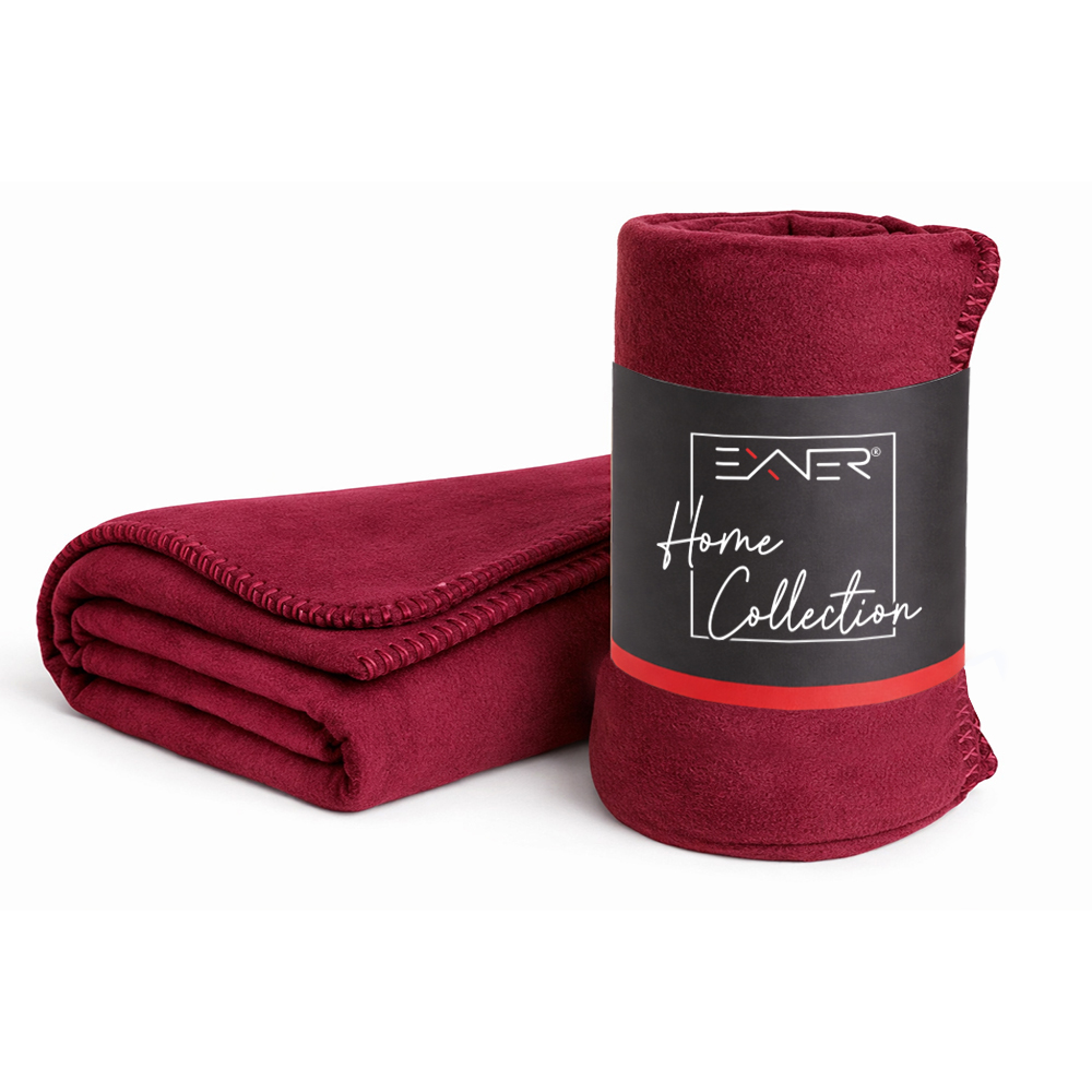 Polar Fleecedecke bordeaux 130 x 160 cm | bordeaux | 100% Polyester fleece