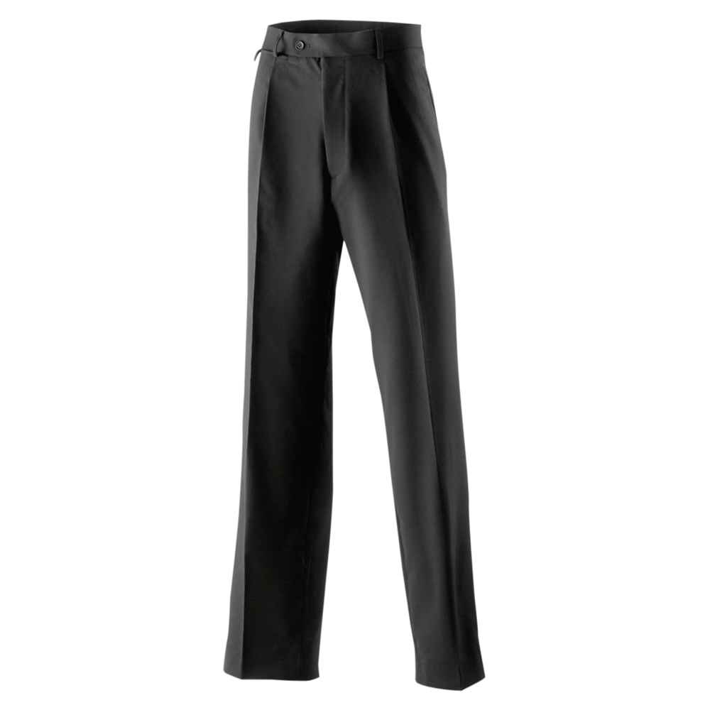 Herrenhose-1 Bundfalte.2 Seiten- und 1 Gesäßtasche.Vorderhosenfutter.Gürtelschlaufen.