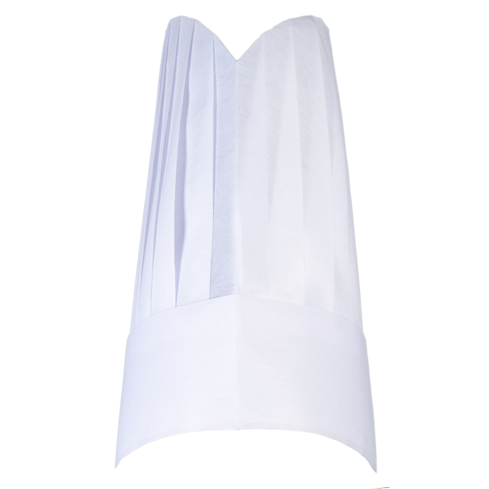 Element 3 von 4 (Bild) – Einweg Papier-Kochmütze H 30 cm, weiss, 10er Pack