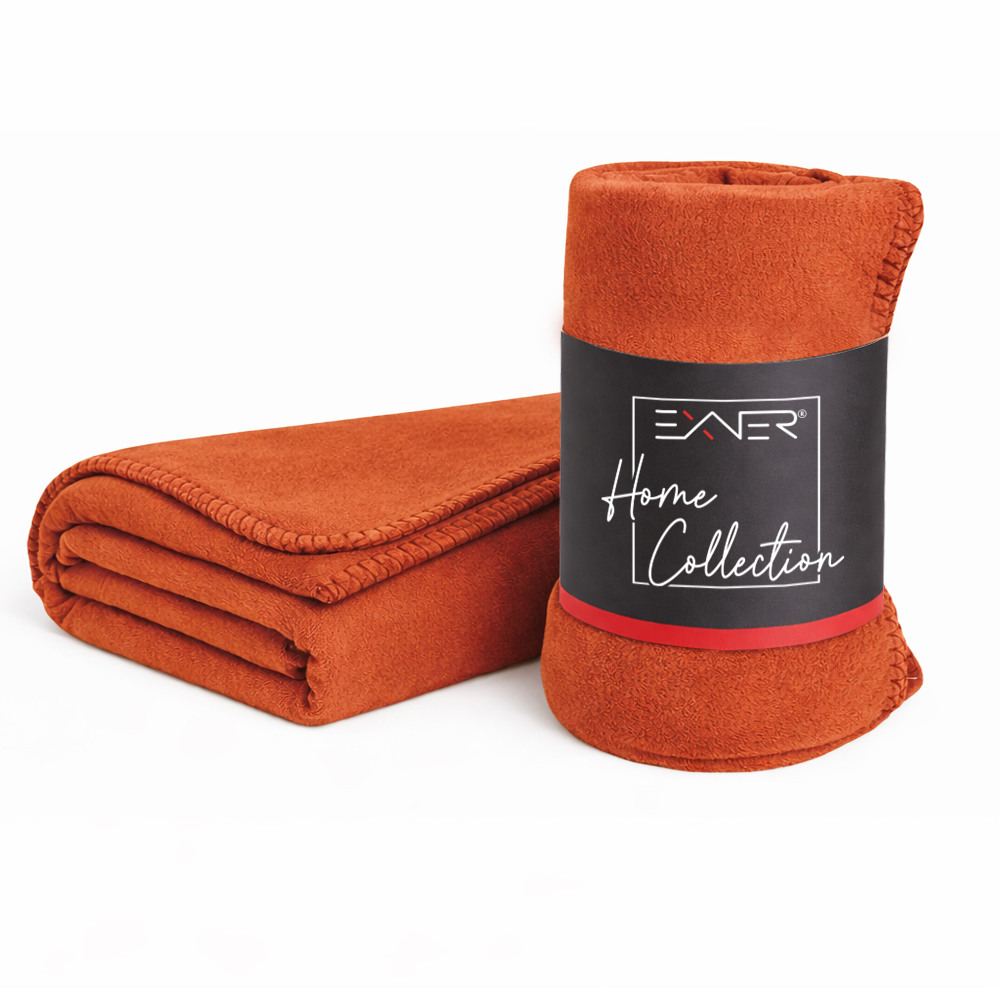 Polar Fleecedecke terracotta 130 x 160 cm | terracotta | 100% Polyester fleece