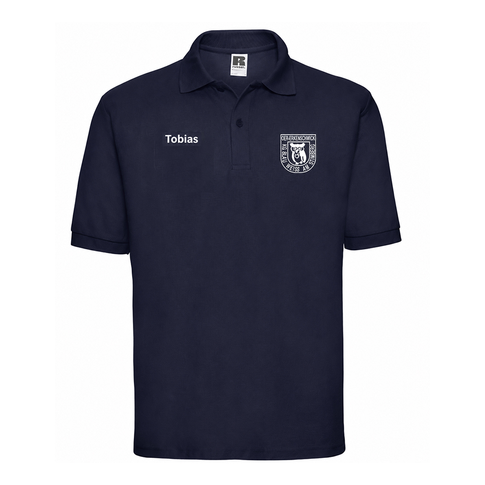 Herren Poloshirt mit Logo- und Namensdruck