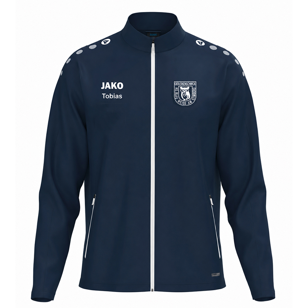 Jako One Trainingsjacke unisex in navy mit namen- und Logodruck