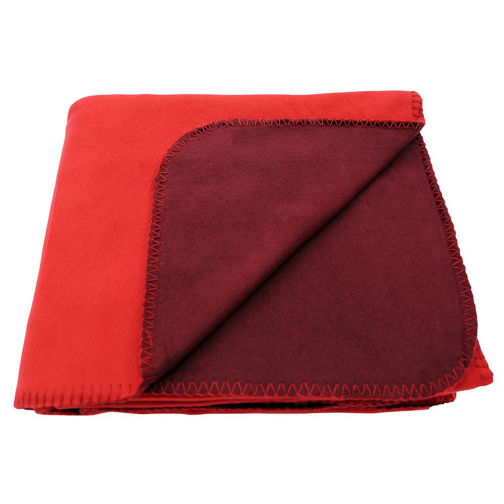Double-Fleece Decke bordeaux/rot 130 x 160 cm | bordeaux | 100% Polyester