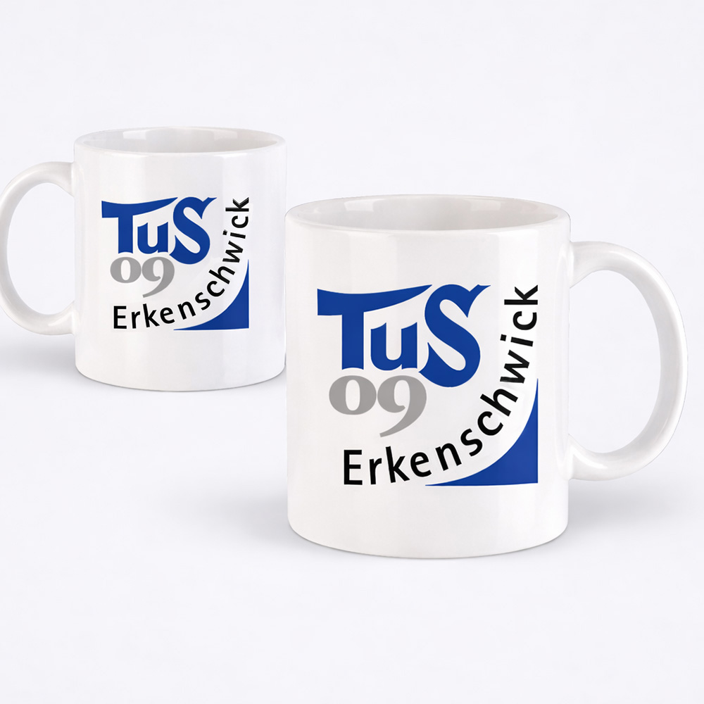 exner Tasse mit TUS09 Vereinslogo auf der Vorder- und Rückseite