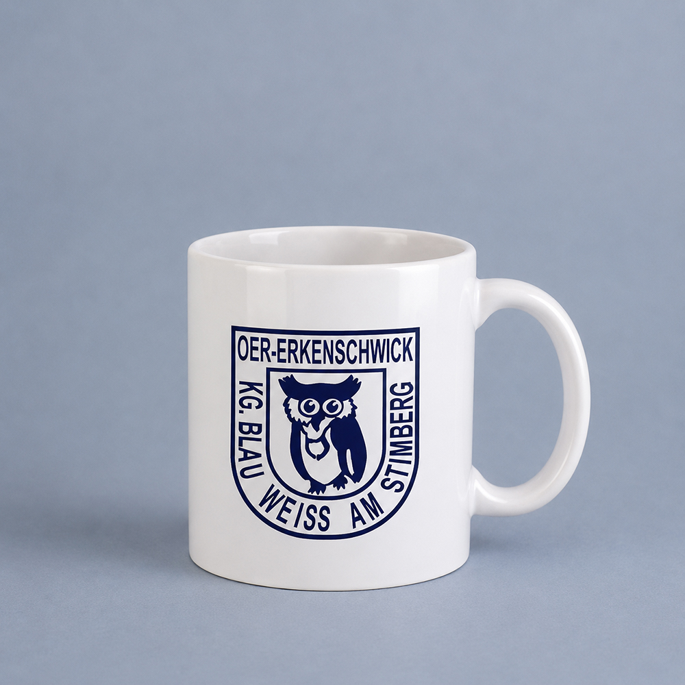 Tasse weiss mit Logodruck