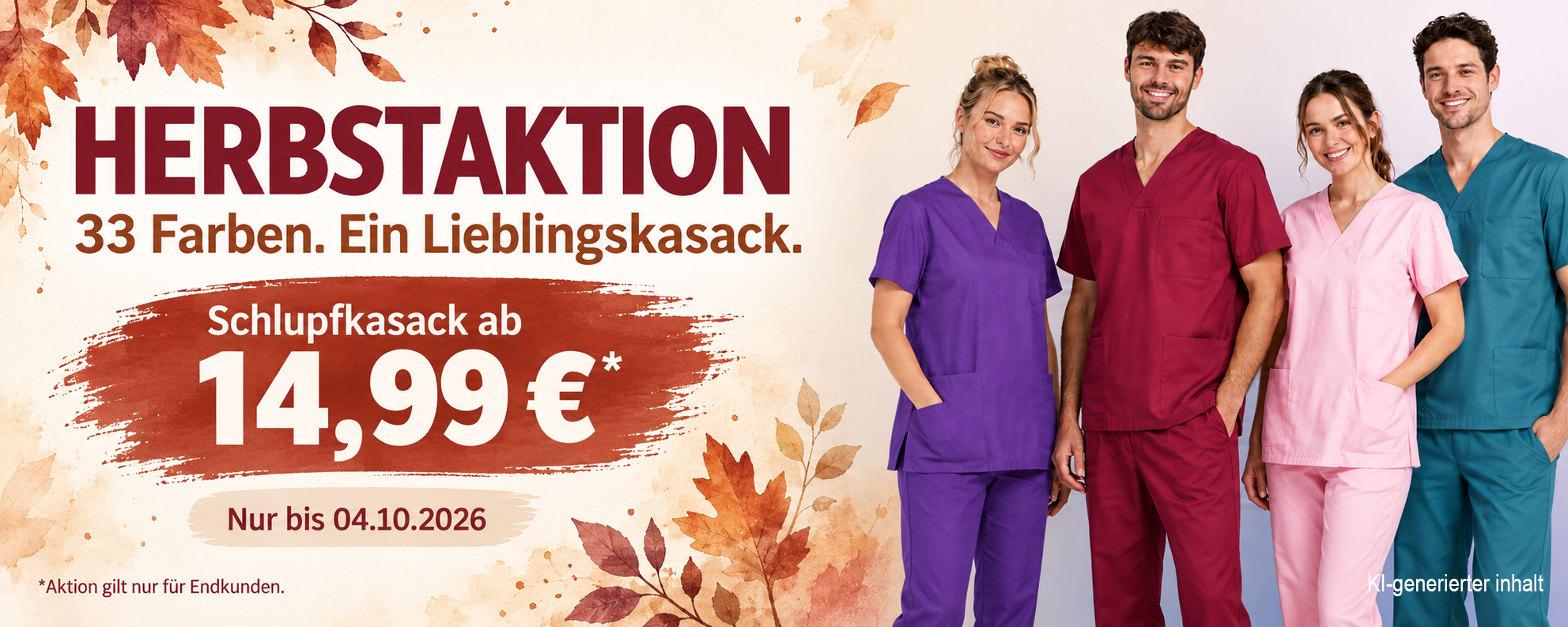 Herbstaktion: Schlupfkasack Art. 273 ab 14,99 Euro