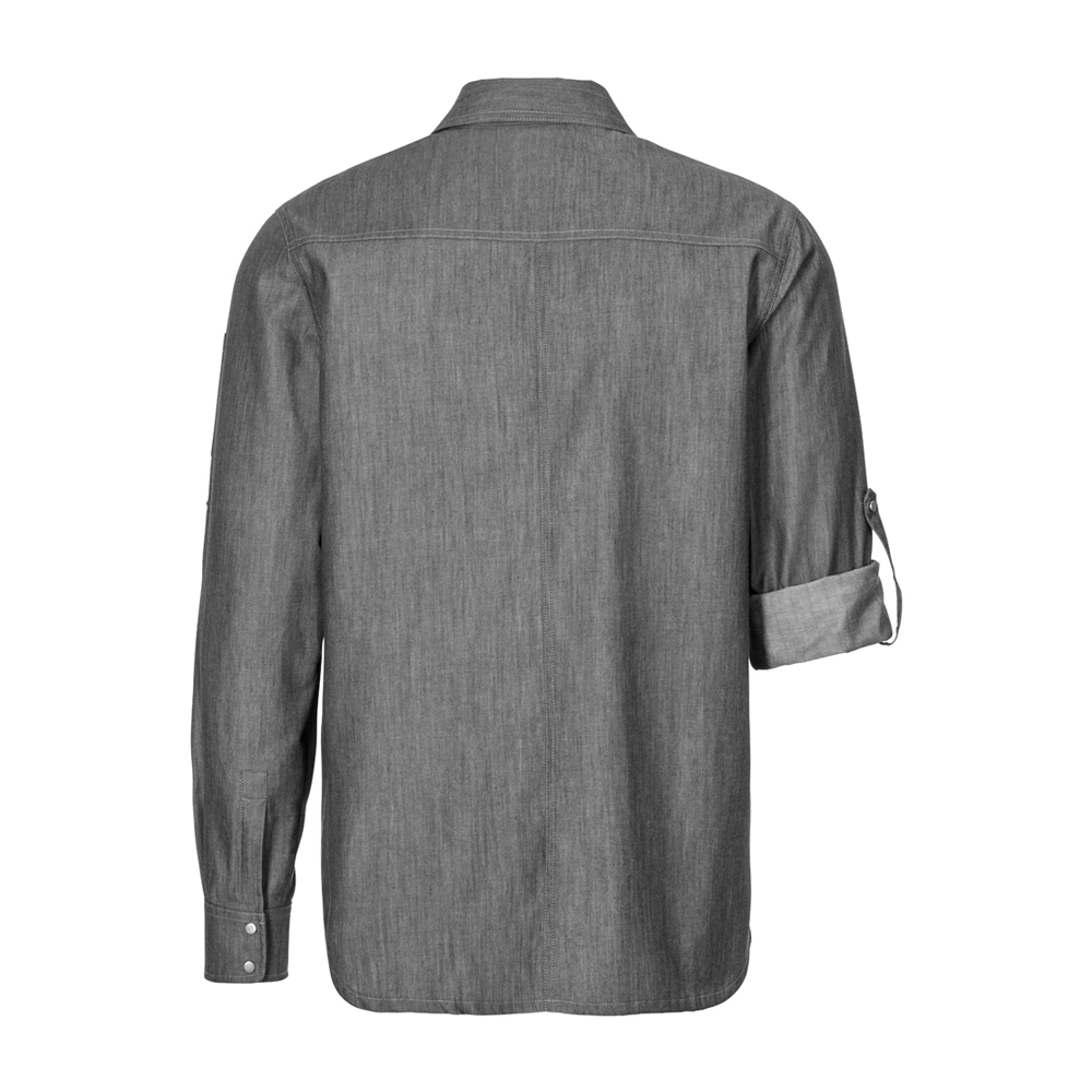Element 2 von 2 (Bild) – Herren Jeanshemd langarm schwarz, Gr. 2XL