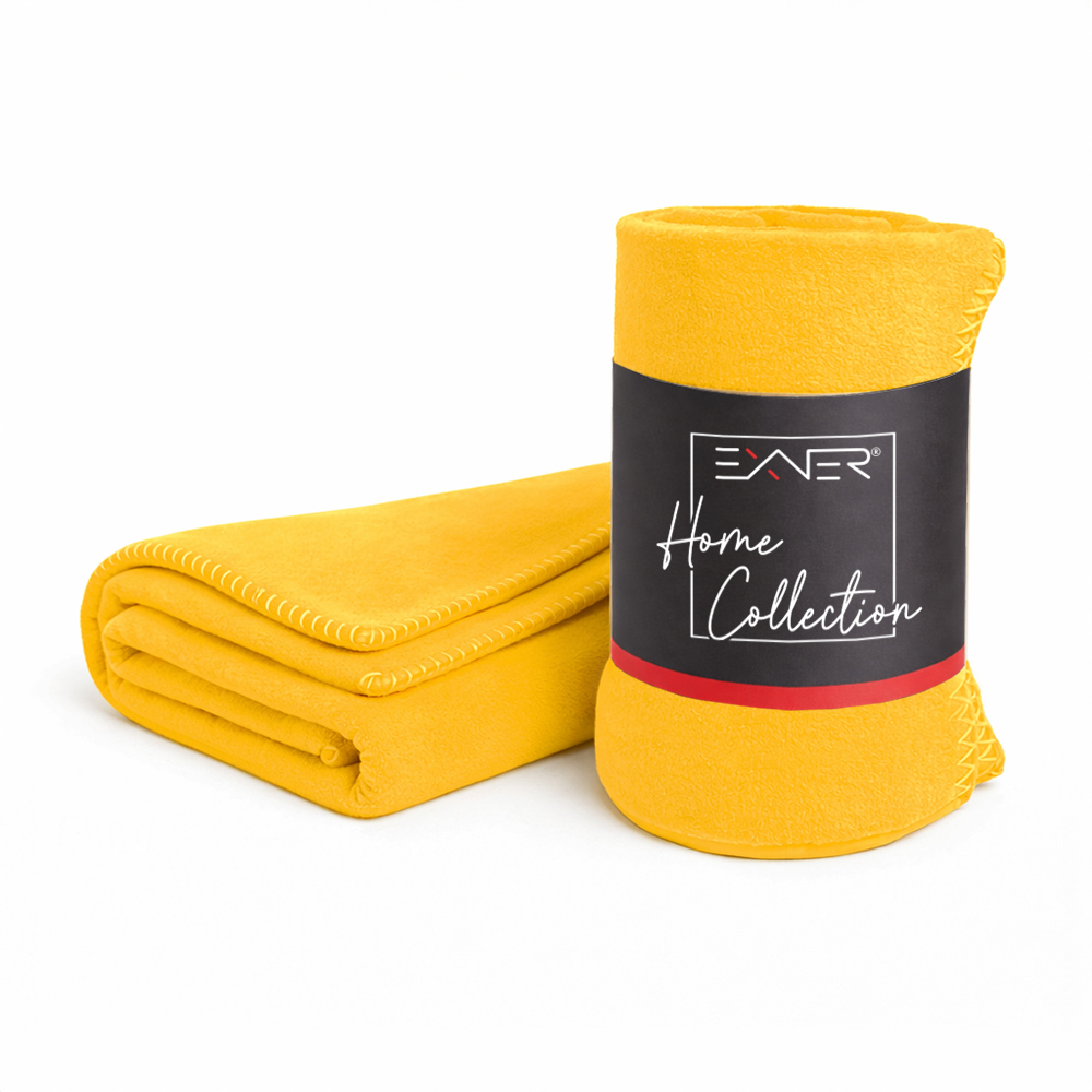 Polar Fleecedecke gelb 130 x 160 cm | gelb | 100% Polyester fleece