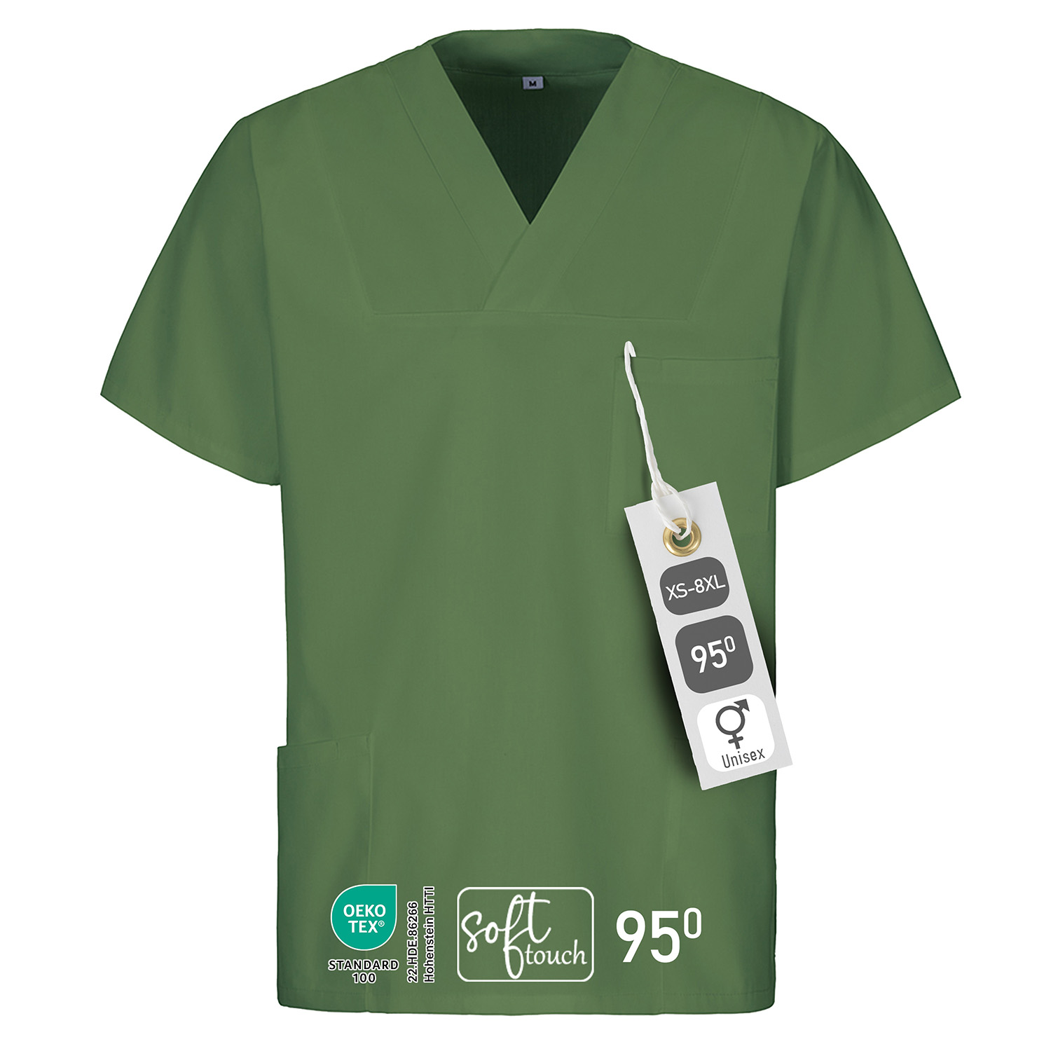 Schlupfkasack, unisex, dark green, XS